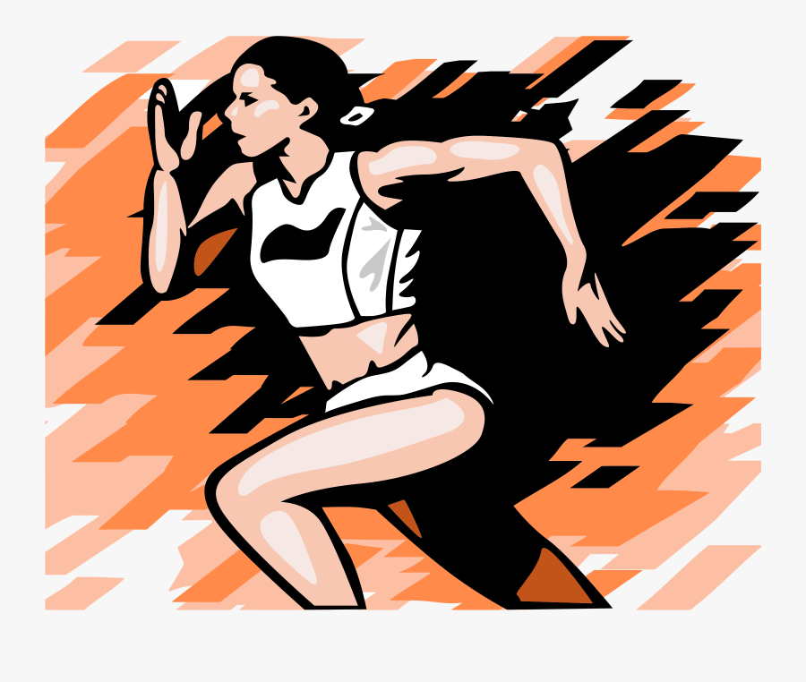 Female Runner Illustration Clip Arts - Foco No Treino Musculação, Transparent Clipart