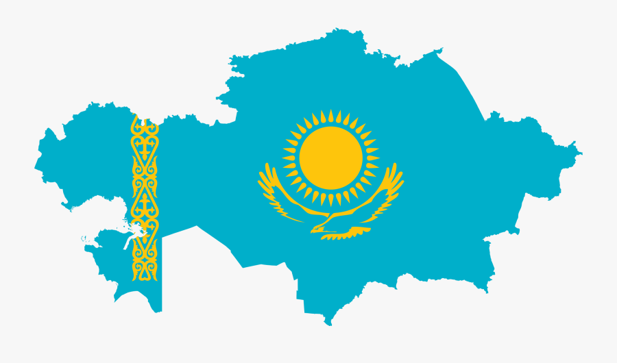 İlgili Resim - Kazakhstan Flag Map, Transparent Clipart
