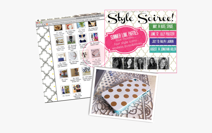 Clip Art Kate Spade Invitation - Motif, Transparent Clipart