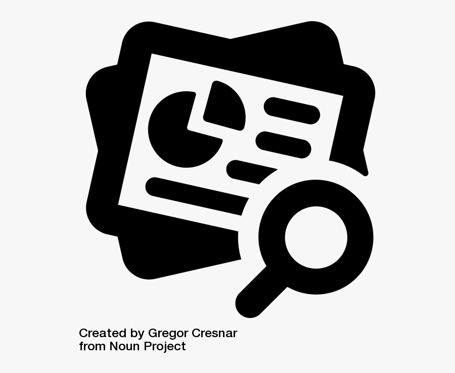 Black And White Image Showing A Magnifying Lens And - Research Clipart Grey, Transparent Clipart