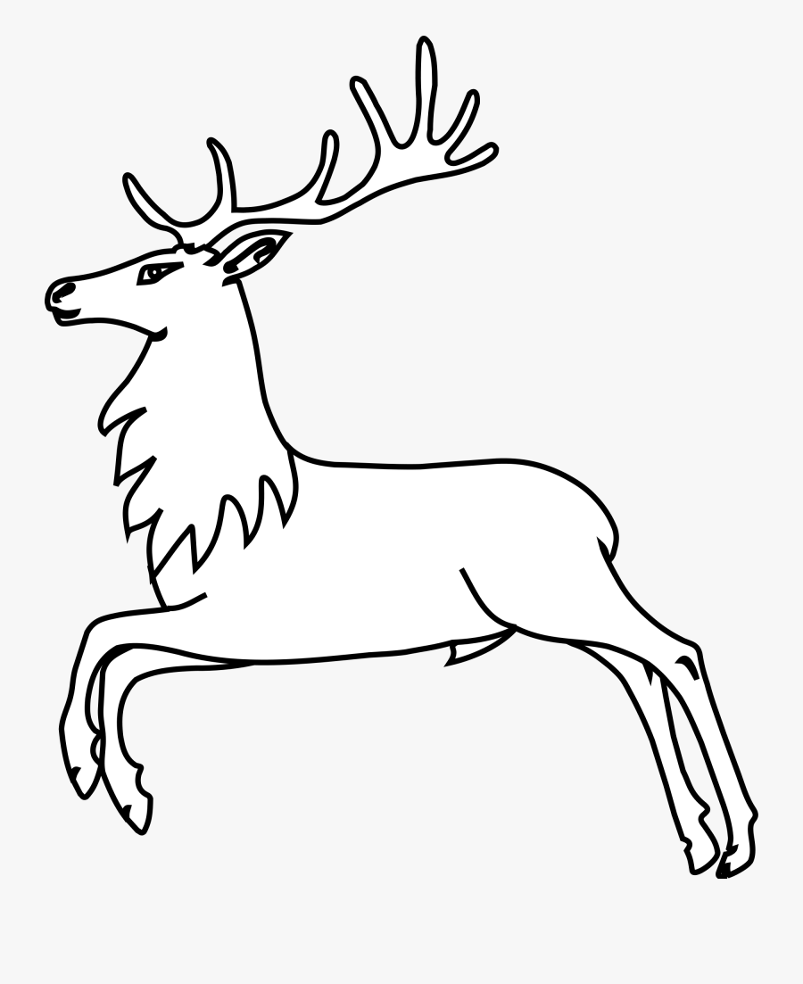 File Meuble Héraldique Cerf Wikimedia Commons Png Vcarve - Dibujos De Venados Corriendo, Transparent Clipart