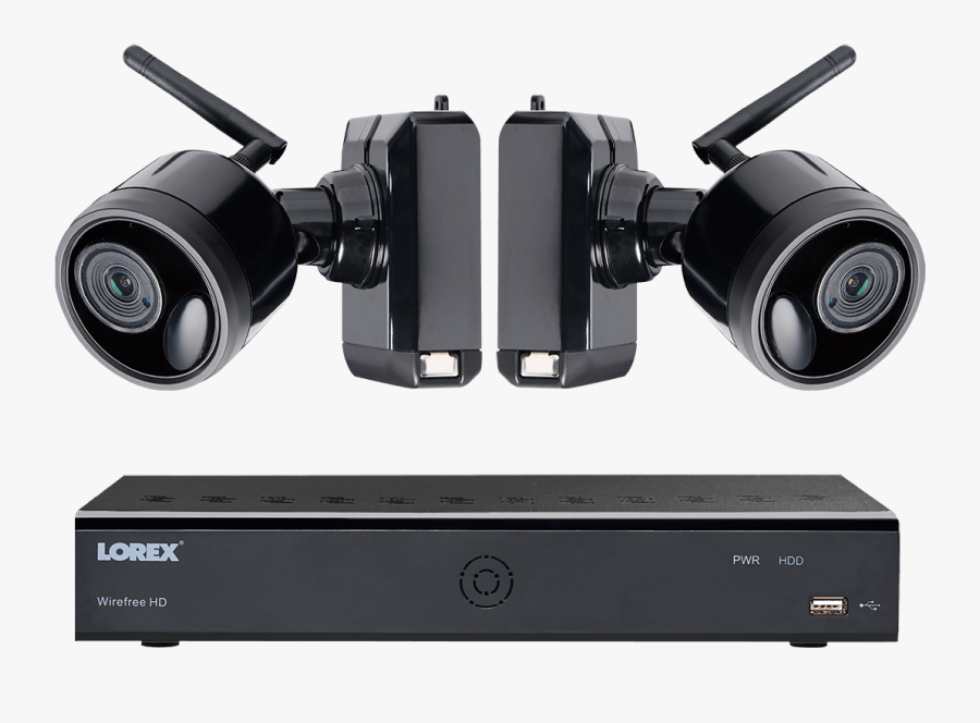 1080p Outdoor Wireless Camera System, 2 Rechargeable - Wireless Security Camera, Transparent Clipart