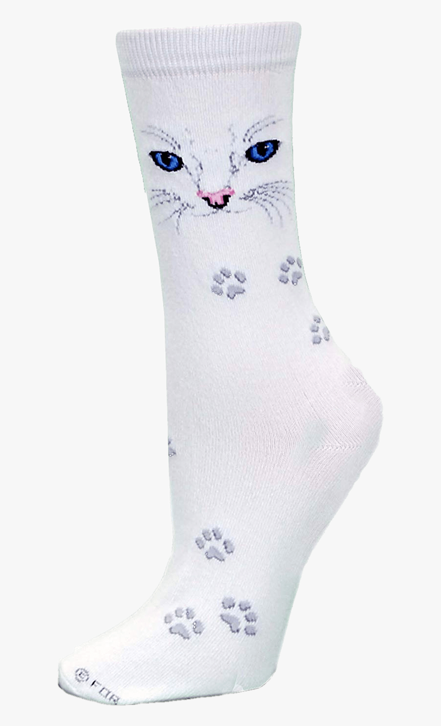 Transparent Cat Face Png - Sock, Transparent Clipart