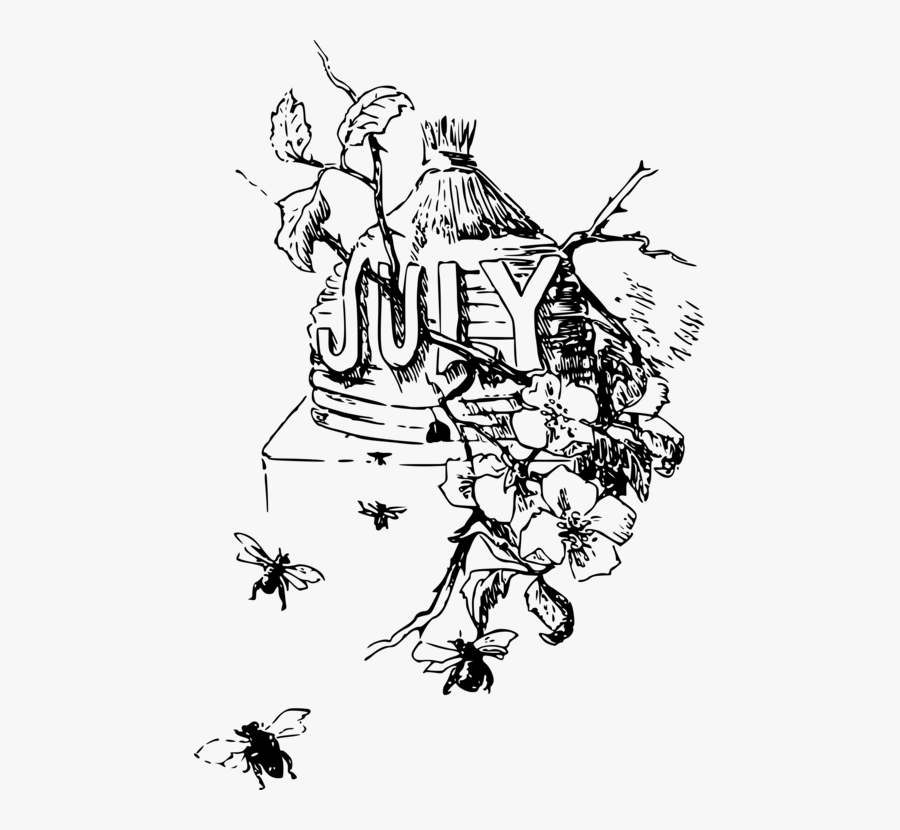Art,monochrome Photography,artwork - July Month Black And White Clipart Png, Transparent Clipart