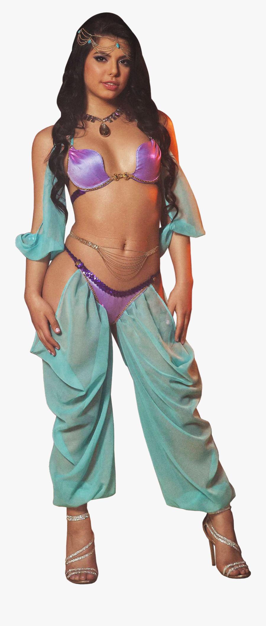 Gina Valentina Sexy Outfit Png Image - Gina Valentina Belly Dancer, Transparent Clipart