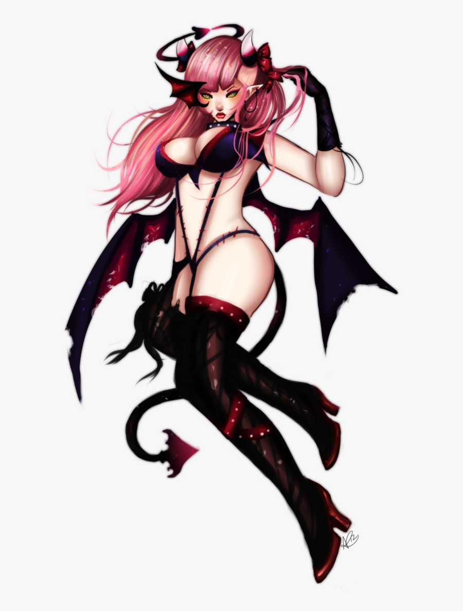 Hot Demon Girl - Sexy Demon Girl Anime, Transparent Clipart