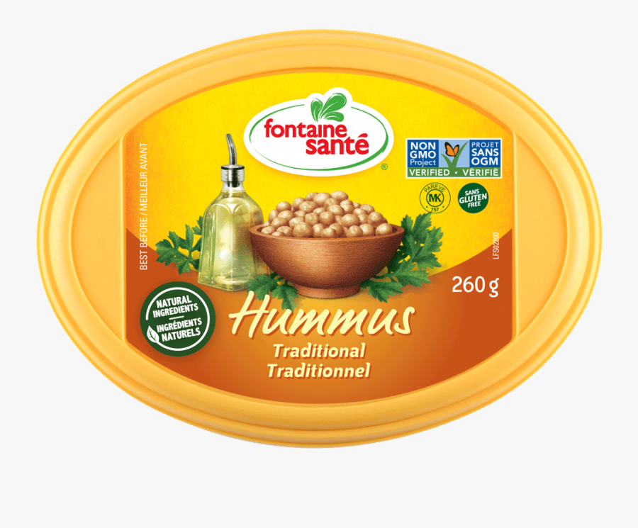 Fontaine Sante Hummus Traditional - Fontaine Sante Traditional Hummus, Transparent Clipart