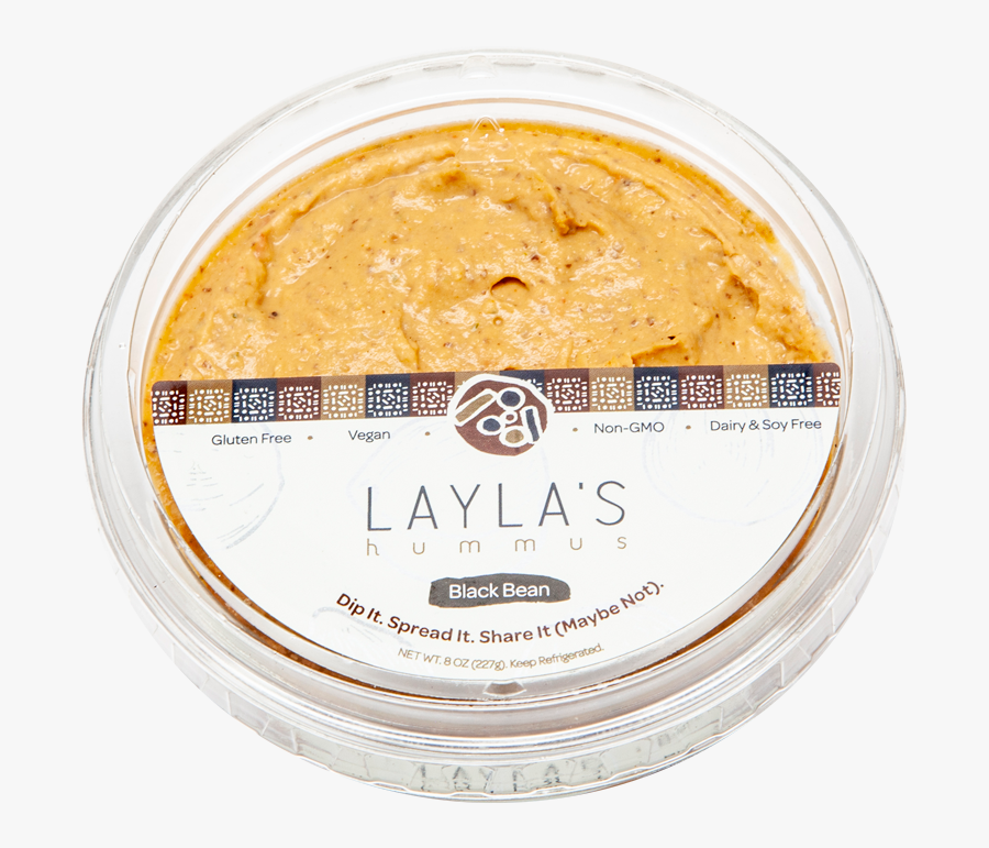 Black Bean Hummus Laylas Food Company - Label, Transparent Clipart
