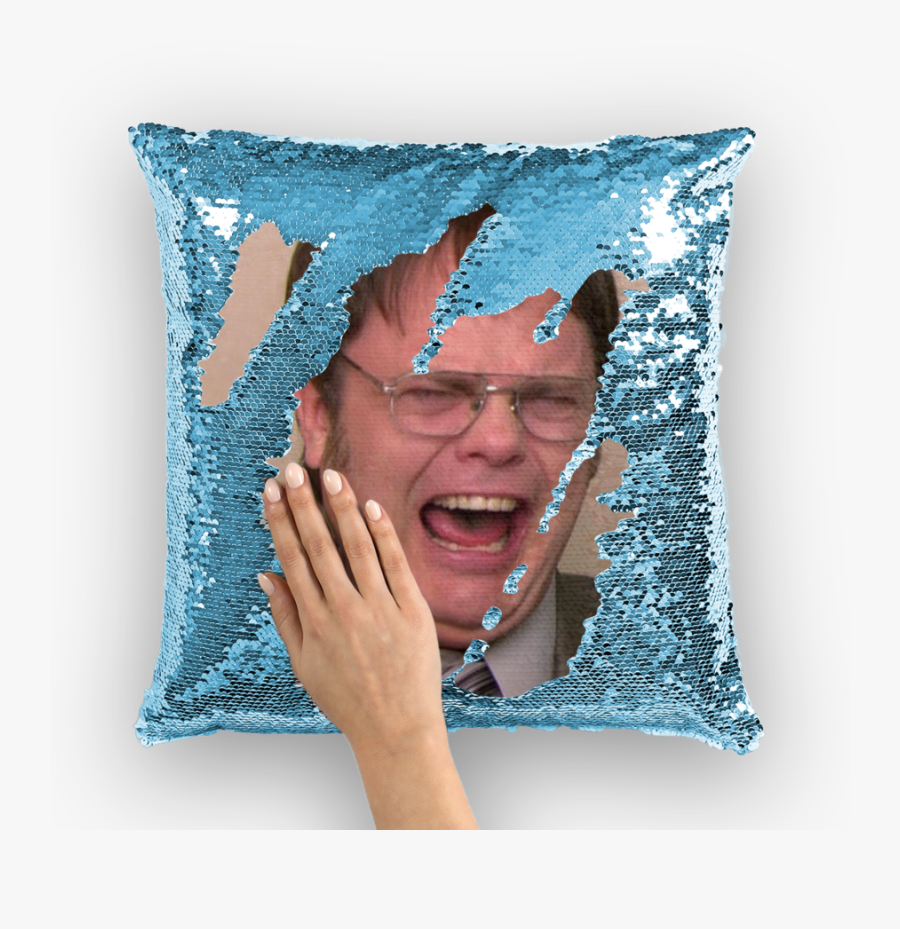 Transparent Dwight Schrute Png - Danny Devito Sequin Pillow, Transparent Clipart