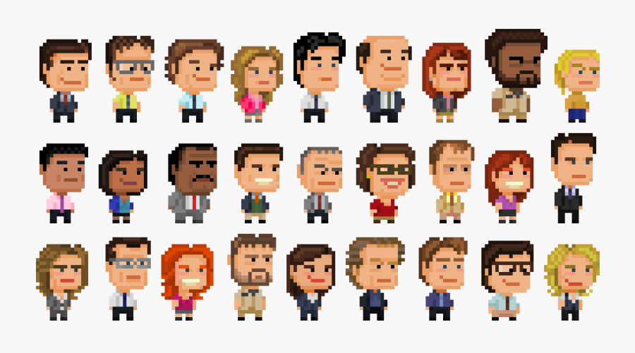 Pixel Art The Office, Transparent Clipart