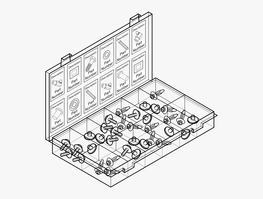 Parts Container Png Clip Arts - Clip Art, Transparent Clipart