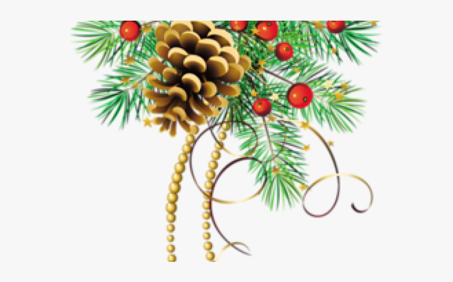 Pine Cone Clipart Swag - Download Christmas Clip Art Png, Transparent Clipart