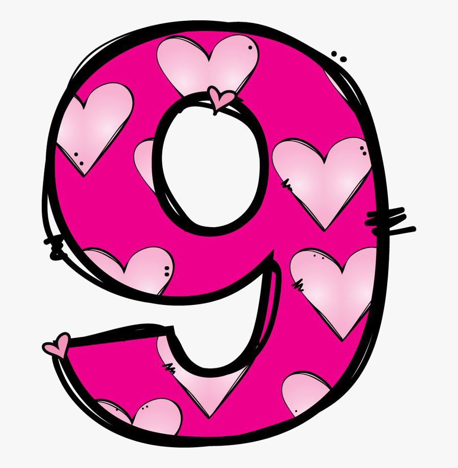 Pink,clip Art,illustration - Number 9 Clip Art, Transparent Clipart