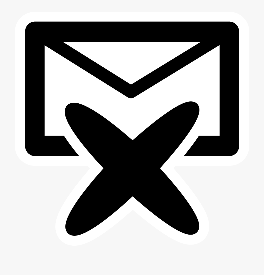 Mono Mail Delete Clip Arts - Clip Art, Transparent Clipart