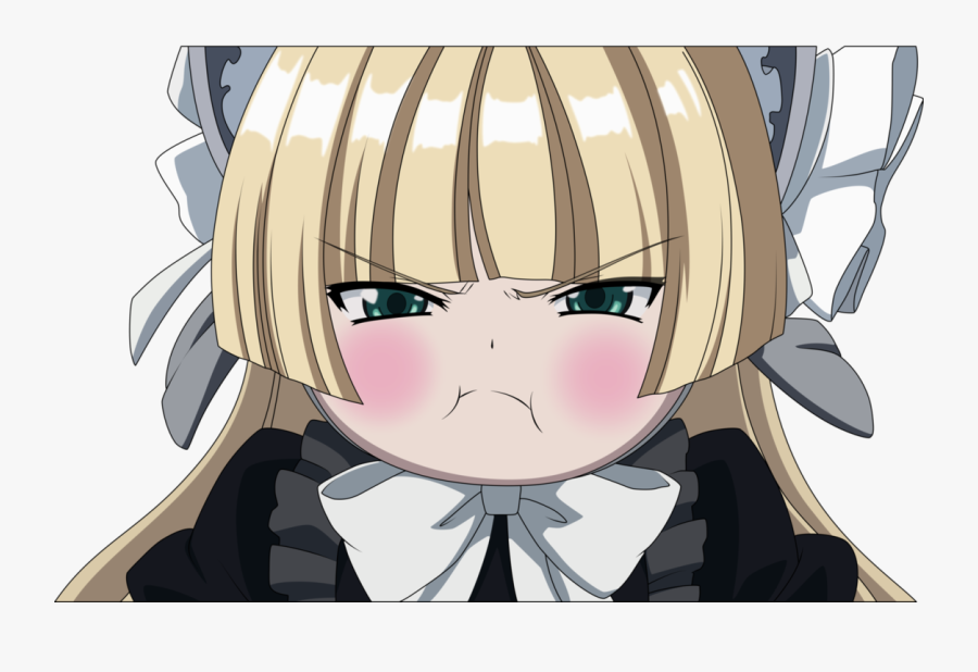 Kawaii Angry Anime Girl, Transparent Clipart
