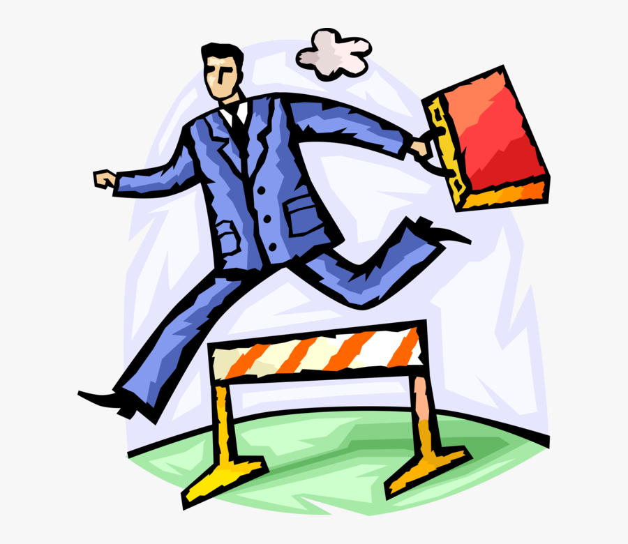 Track Meet Executive Jumps Hurdle, Transparent Clipart