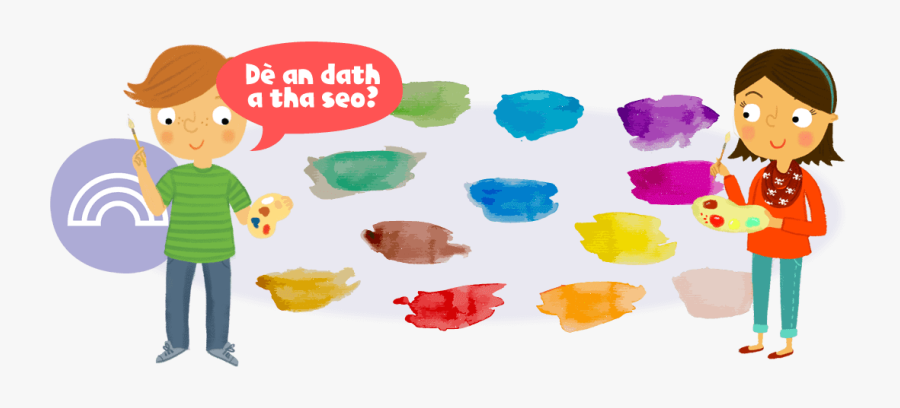 Transparent Flashcards Clipart - Scottish Gaelic Colours, Transparent Clipart