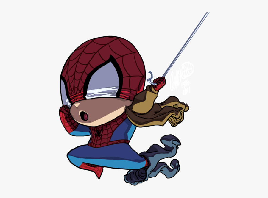 Drawn Spider Man Tiny, Transparent Clipart
