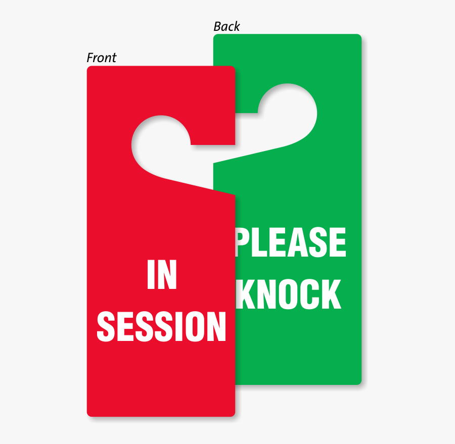 Clip Art In Session Door Hanger - Graphic Design, Transparent Clipart