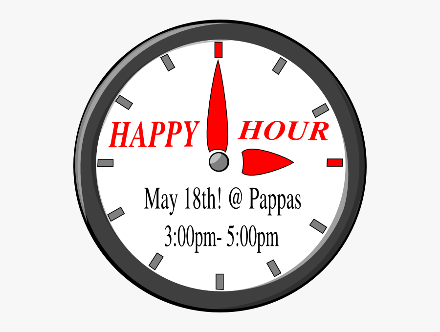 Happy Hour Clip Art - Clock Clip Art, Transparent Clipart