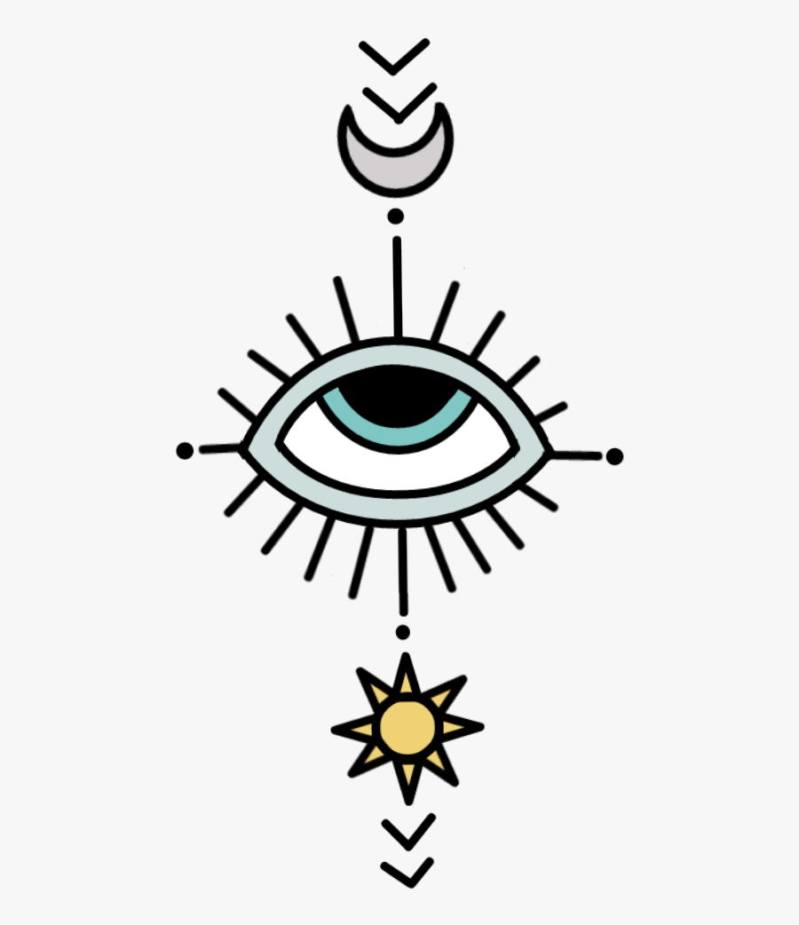 #eye #tattoo #cute #tumblr #pinterest #boho #bohochic - Sol Y Luna Png, Transparent Clipart