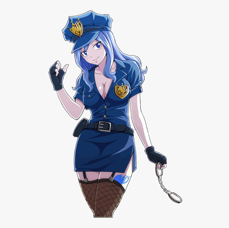 Transparent Hot Girl Clipart - Juvia Lockser Cop, Transparent Clipart