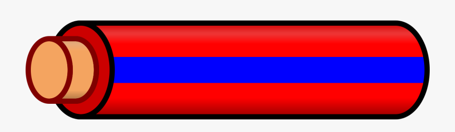 Red White Blue Stripes Png - Red Wire With Blue Stripe, Transparent Clipart