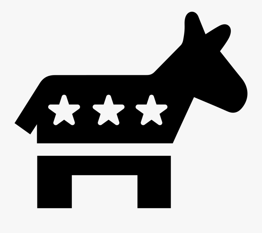 United States Democratic Party Political Party Democratic-republican - Democrat Sign Black And White, Transparent Clipart