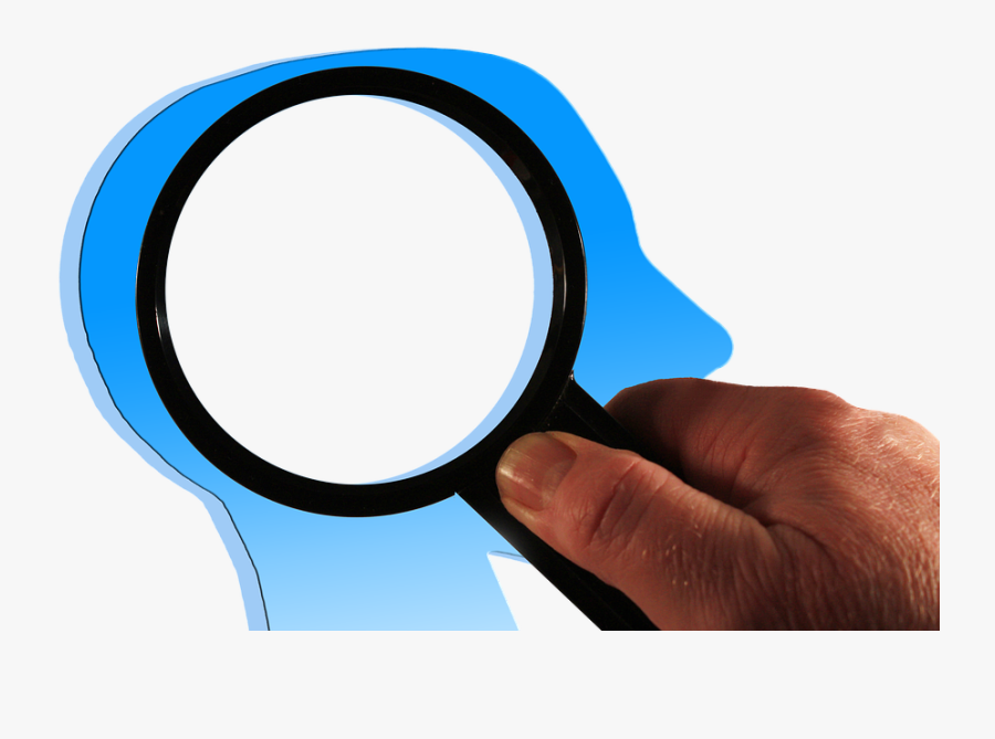 Brain, Head, Magnifying Glass, Search, Think, Thinking - Never Believe On Fake News, Transparent Clipart