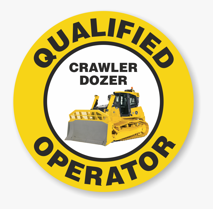 Certified Backhoe Operator Sticker, Transparent Clipart