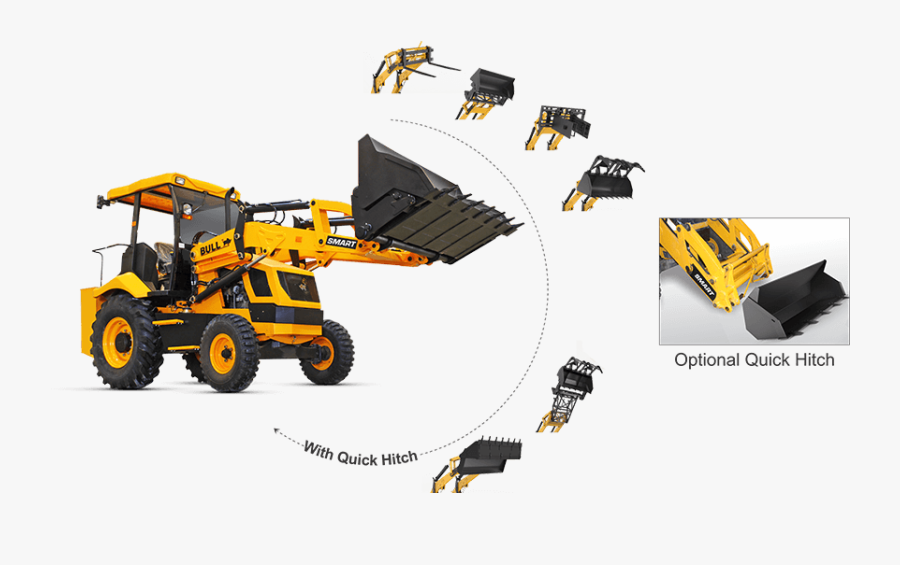 60loader - Bull Smart Backhoe Loader, Transparent Clipart