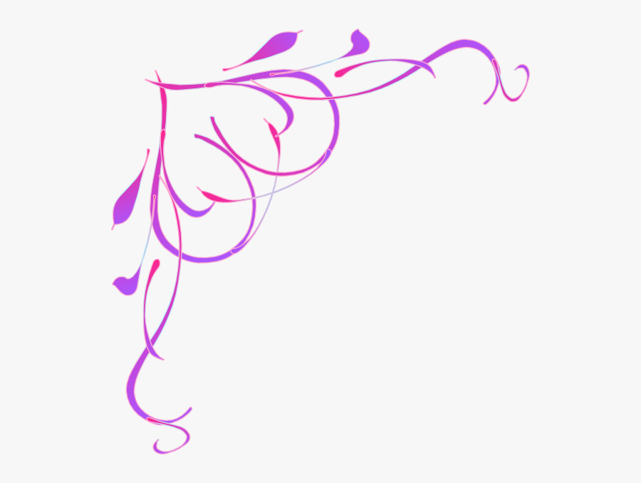 Vine Heart4 Clip Art At Clker - Black And Red Border Design, Transparent Clipart