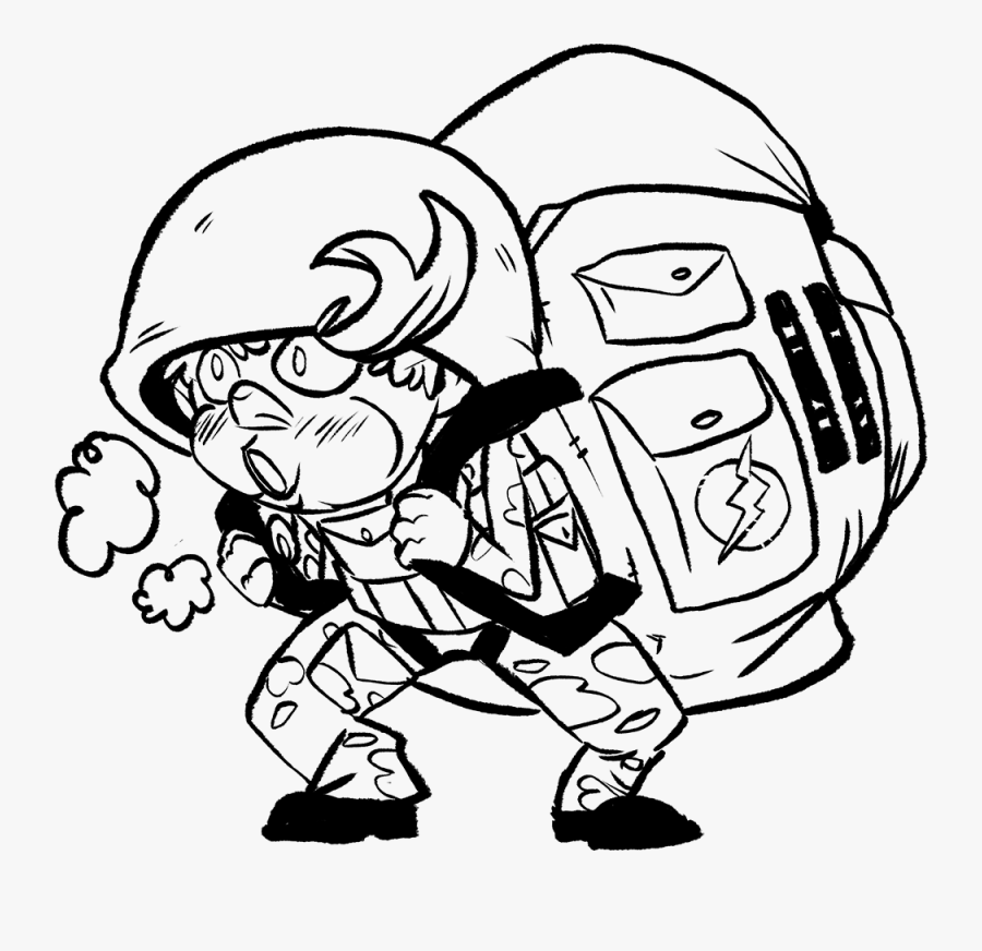 Flash Kid As A Cadet - Cartoon, Transparent Clipart