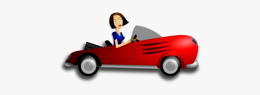 Female Driving Clipart, Transparent Clipart