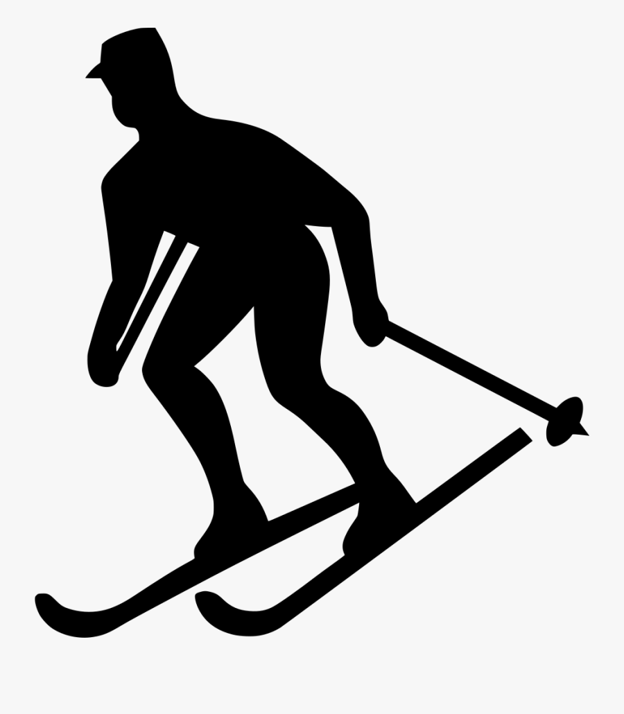 Skier Silhouette, Transparent Clipart