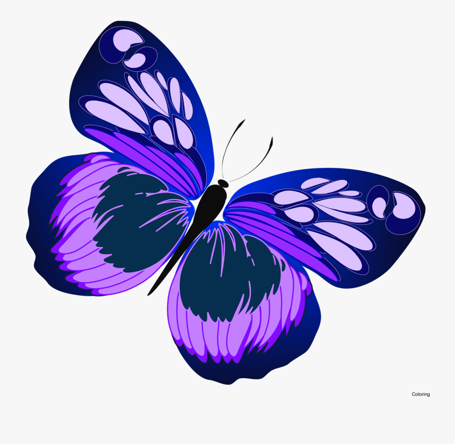 Number Clipart Butterfly - Butterfly Party Plates, Transparent Clipart