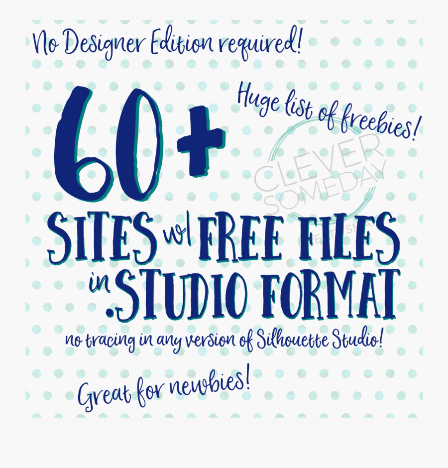 Clip Art Free Fonts For Silhouette Cameo - Free Silhouette Studio Files, Transparent Clipart