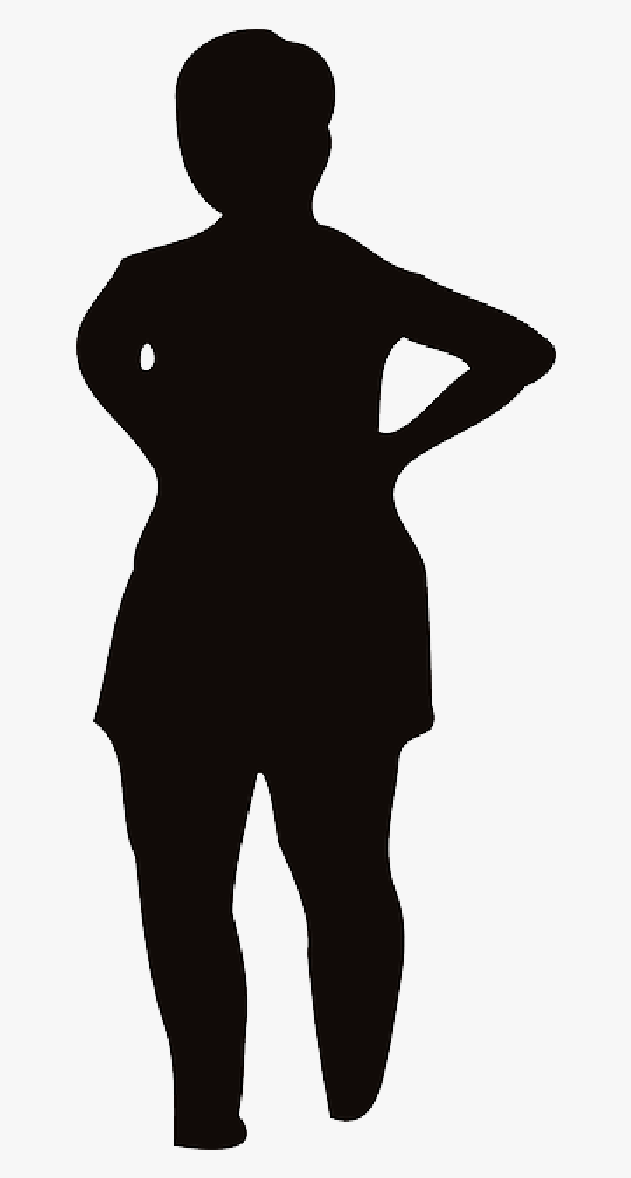 Silhouette Clip Art Portable Network Graphics Woman - Fat Woman Silhouette Png, Transparent Clipart