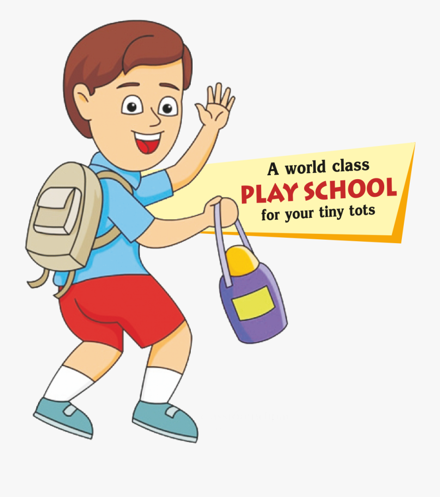 Nursery Clipart Tiny Tot - School Going Boy Clipart, Transparent Clipart