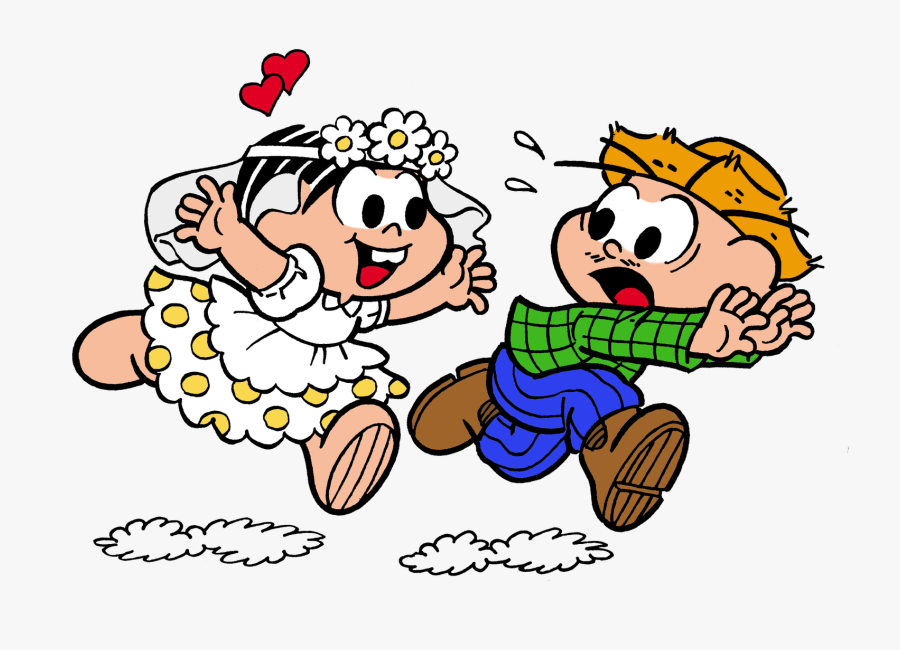 Monica E Cebolinha Caipiras - Turma Da Monica Festa Junina Painel, Transparent Clipart