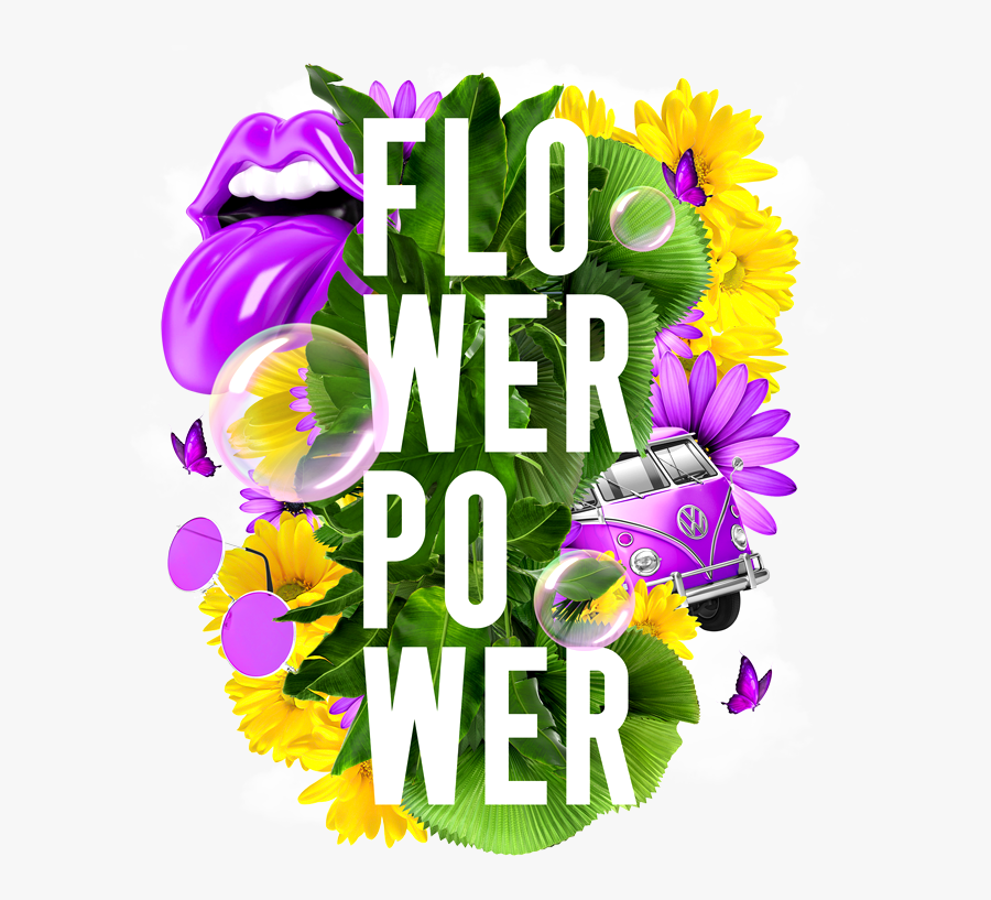 Flower Power Png - Graphic Design , Free Transparent Clipart - ClipartKey