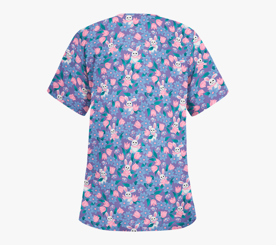 Easter Print Scrub Tops - Active Shirt, Transparent Clipart
