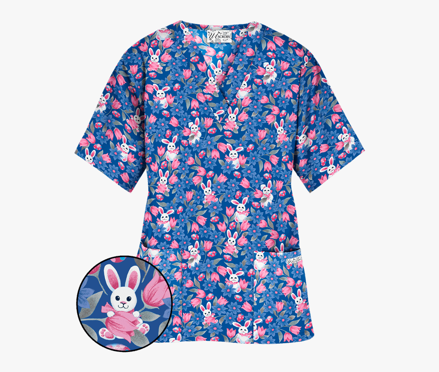 Easter Print Scrub Tops - Day Dress, Transparent Clipart