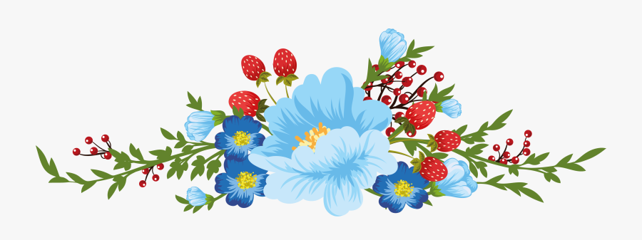 Beautiful Flower Divider Clipart, Transparent Clipart