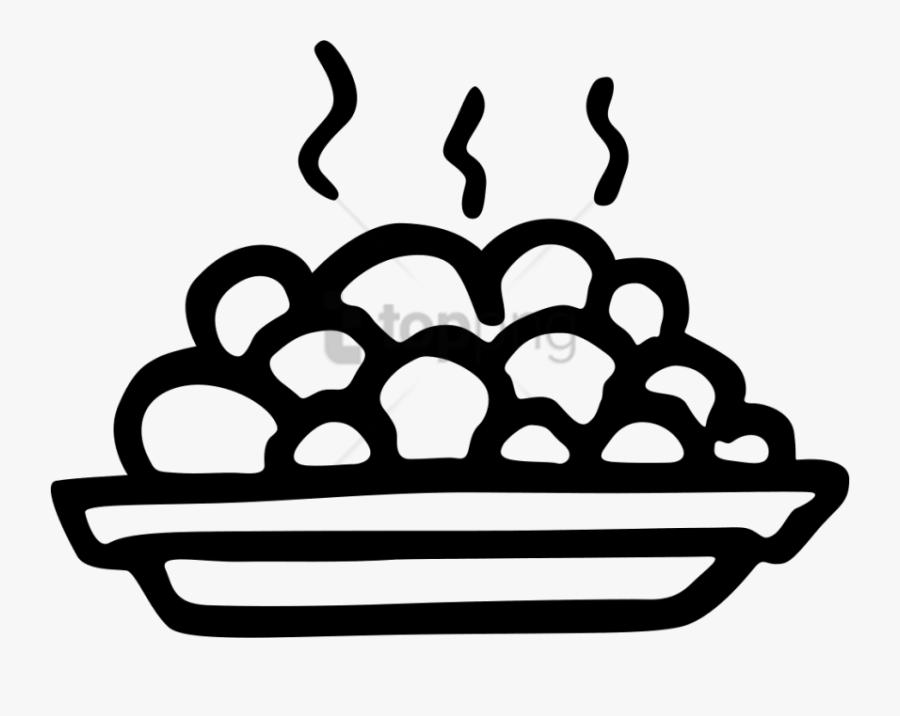Plate Clipart Clear Background - Food Png Icon, Transparent Clipart