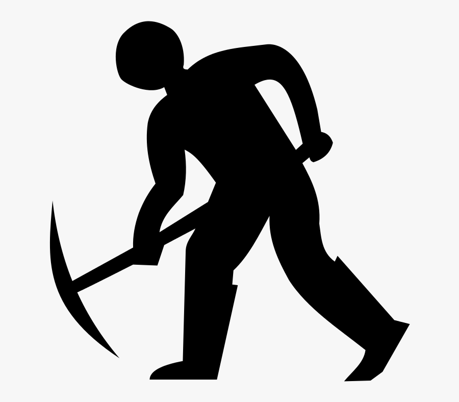 Miner Silhouette At Getdrawings - Construction Men At Work Sign, Transparent Clipart