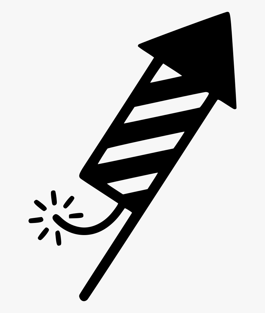 Fireworks Rocket - Firework Rocket Clipart Black And White, Transparent Clipart
