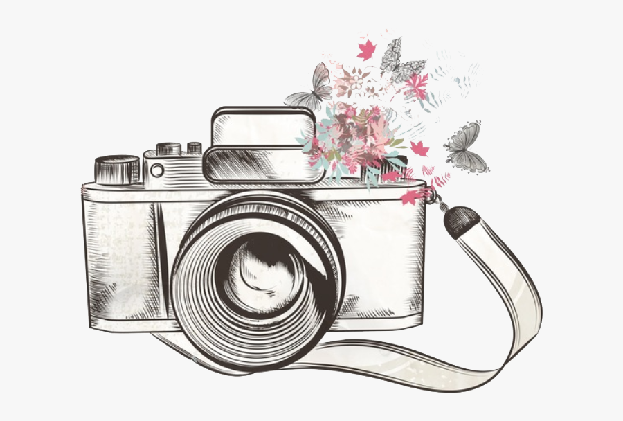 Freetoedit Ftestickers Camera Sketch Freetoedit - Camera Watercolor Png, Transparent Clipart