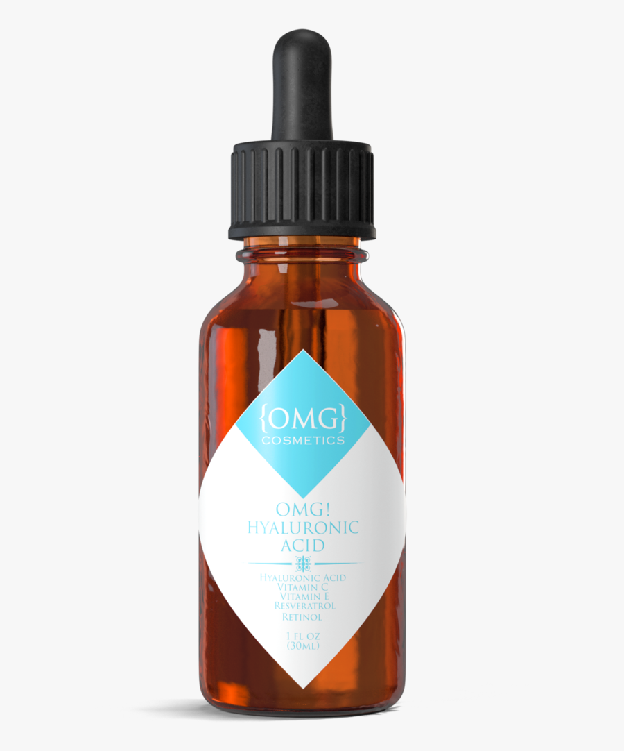 Omg Hyaluronic Acid Serum - Face Serum Bottle Png, Transparent Clipart