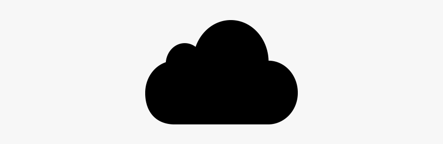 Black Cloud Icon Png Vector - Heart, Transparent Clipart